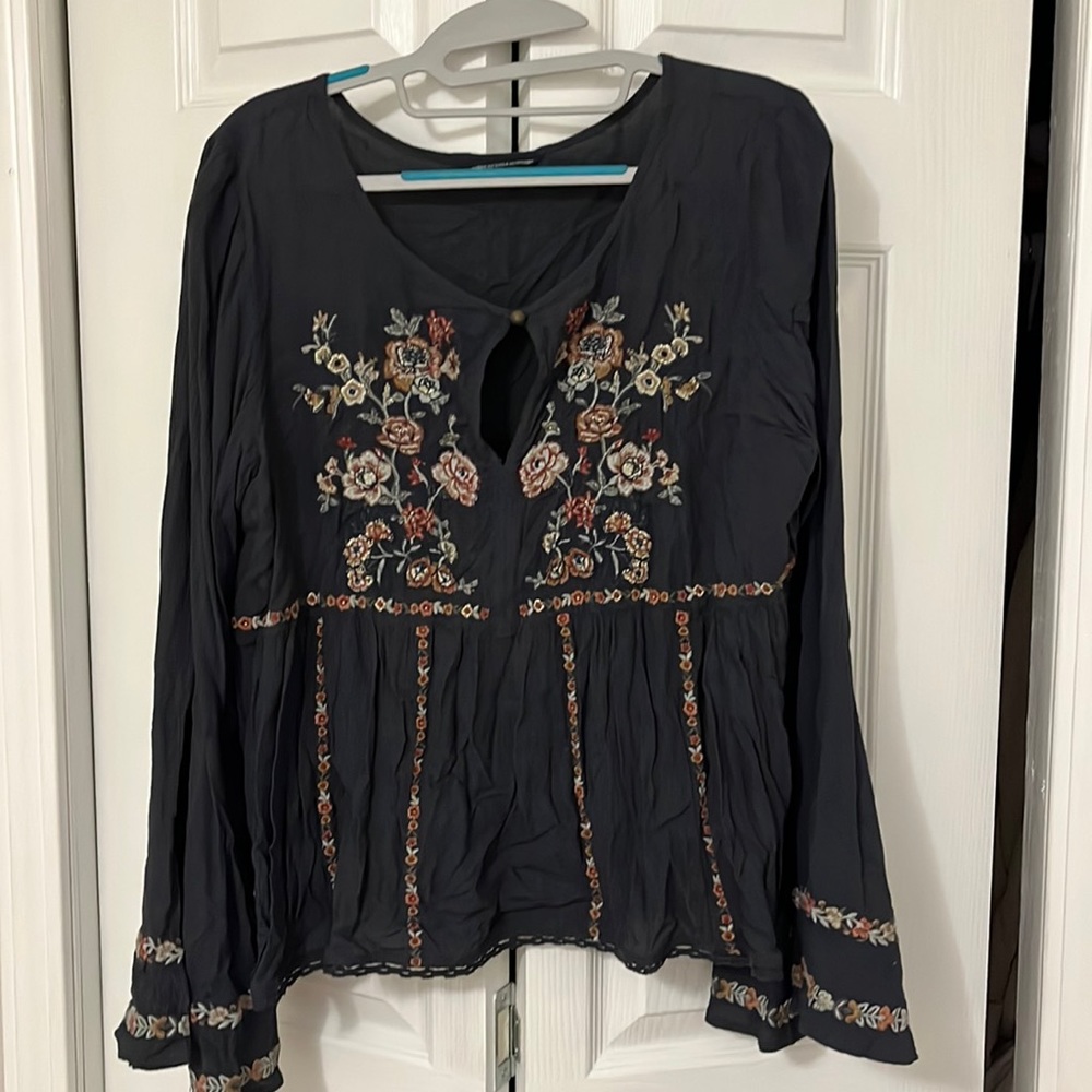 floral American eagle blouse